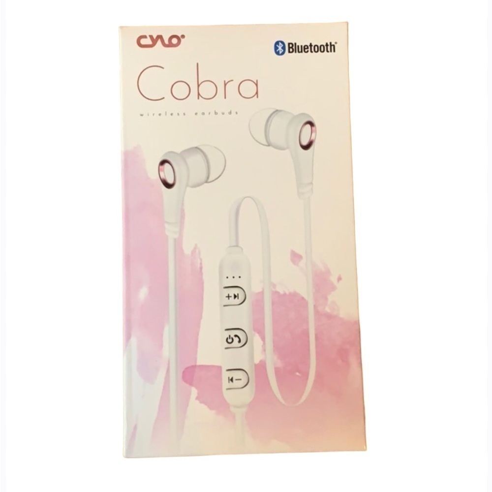 Cylo Cobra wireless Bluetooth earbuds White New